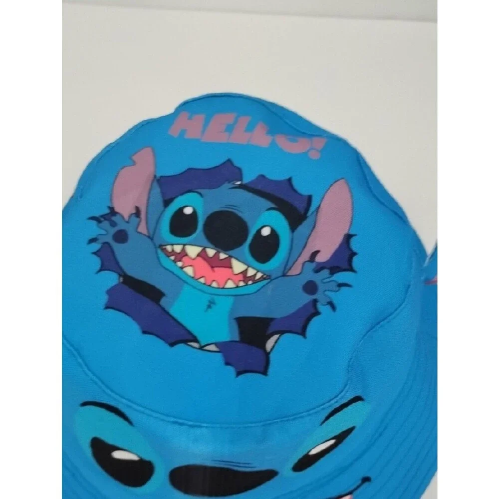 Blue Stitch Character Bucket Hat